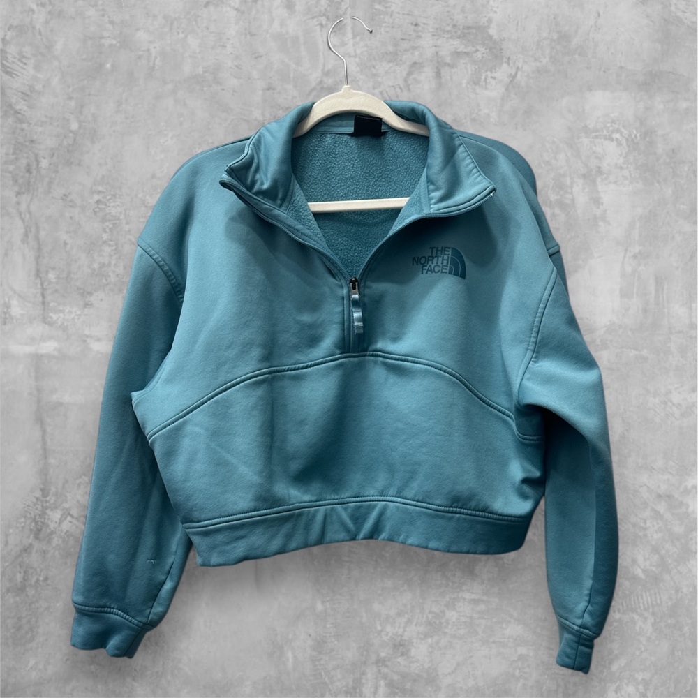 The North Face Women's Teal Half-Zip Sweatshirt